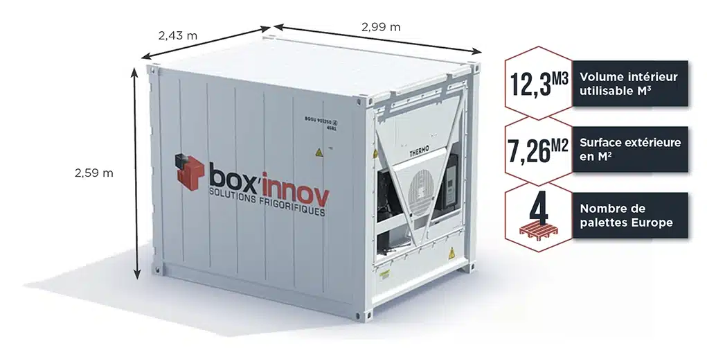 les dimensions des containers reefer 10 pieds disponibles d'occasion