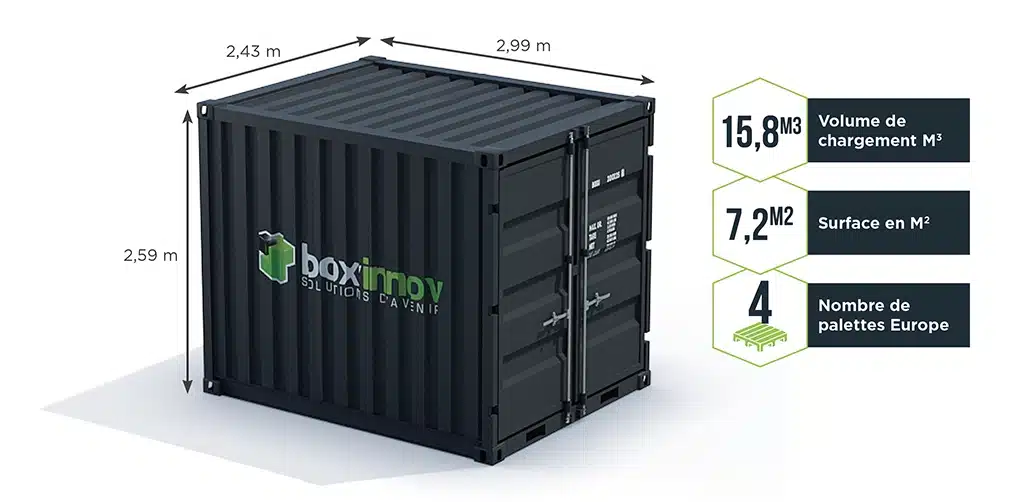 dimensions container 10 pieds high cube