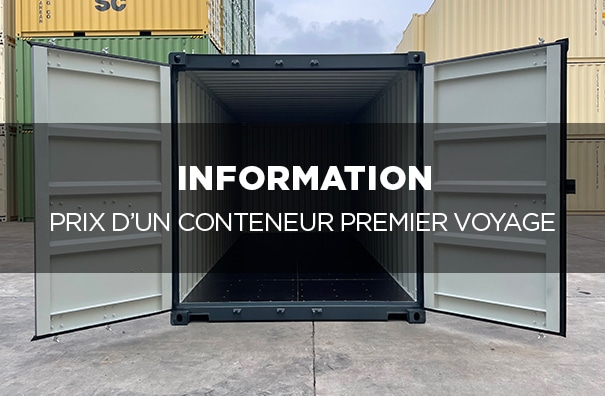 les prix des conteneurs premier voyage