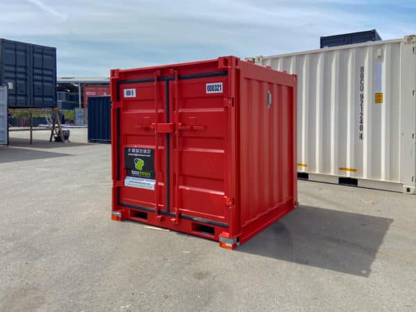 container stockage 6 pieds rouge