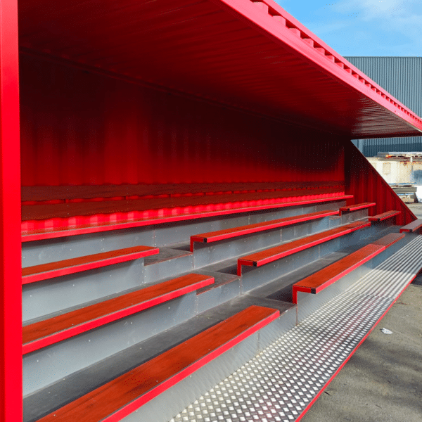 Container gradin pour clubs sportifs.