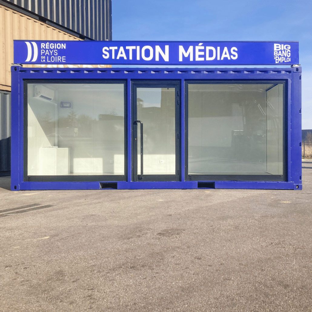 container bulle de vente station media