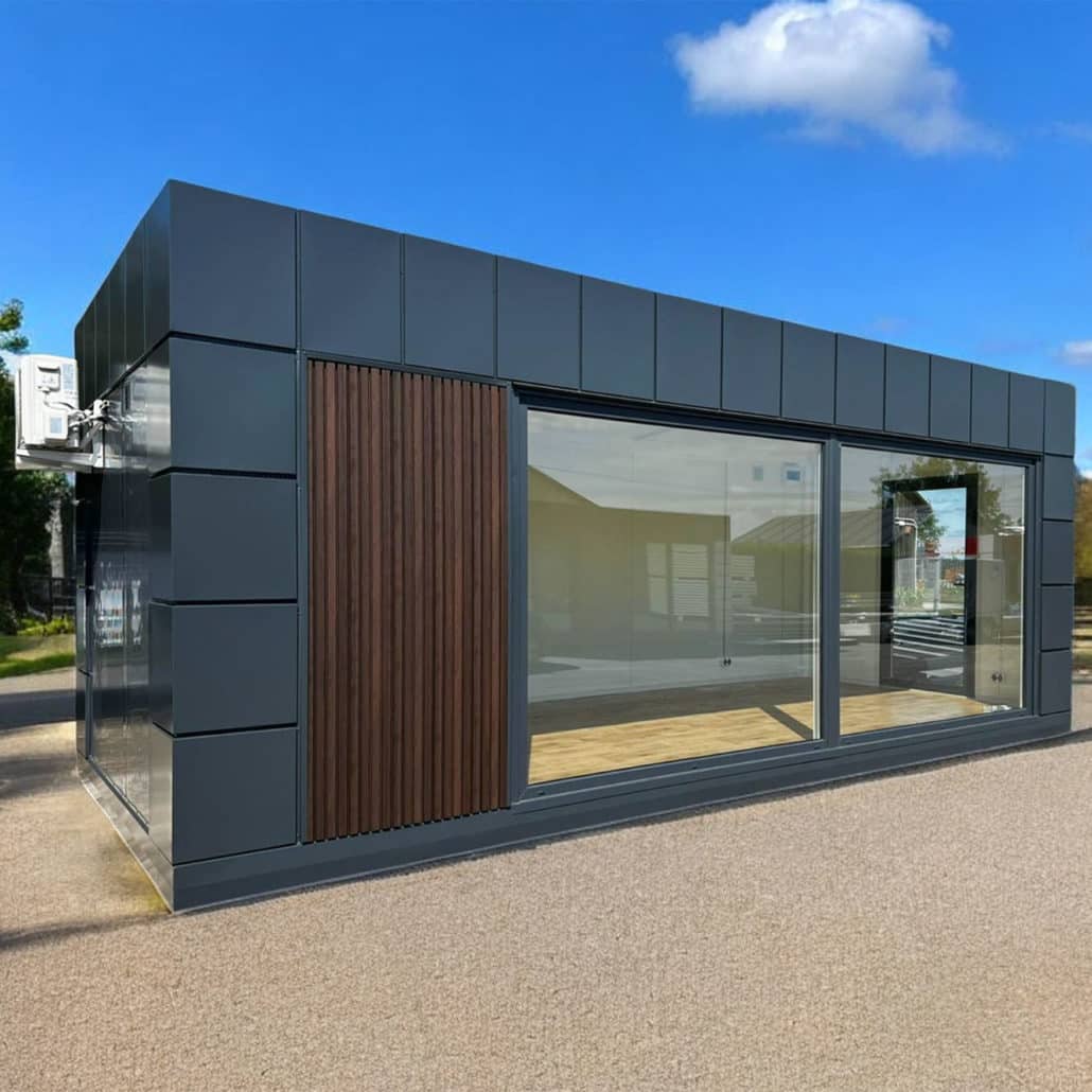 Bungalow modulaire premium pour espace habitable et extension de maison.