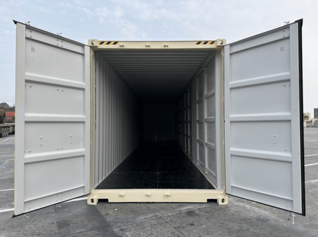 vue grande porte container 40 pieds hc