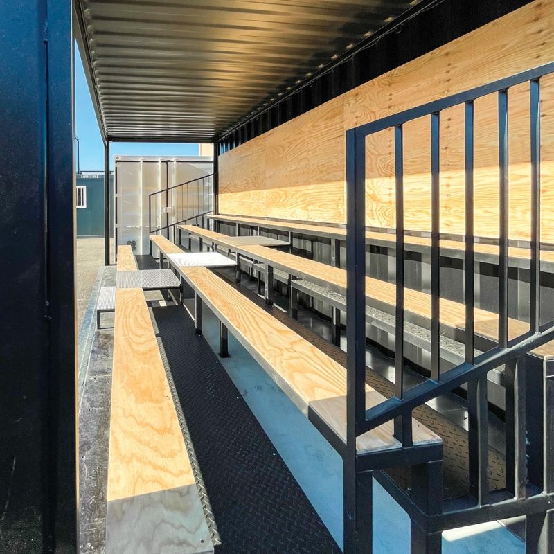 container amenagement gradins stade